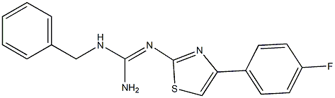 N-[Amino(benzylamino)methylene]-4-(4-fluorophenyl)thiazole-2-amine 结构式