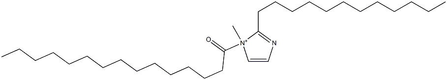 2-Dodecyl-1-methyl-1-pentadecanoyl-1H-imidazol-1-ium 结构式