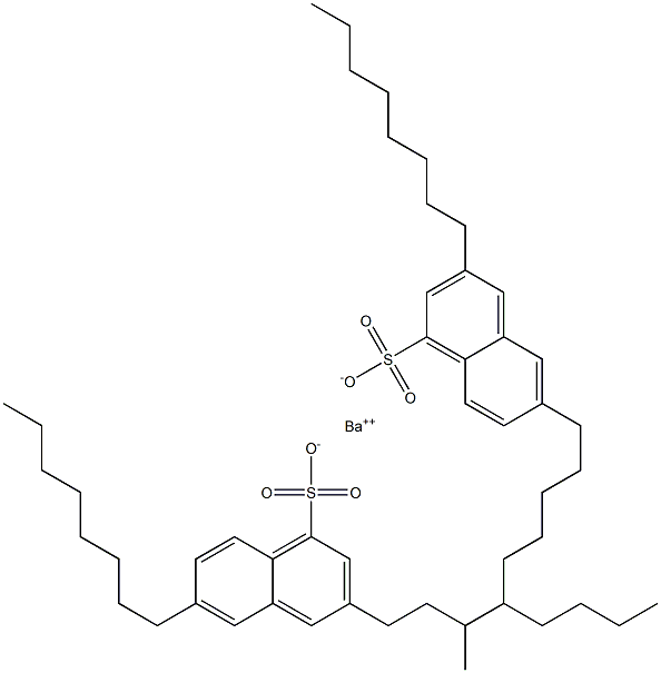Bis(3,6-dioctyl-1-naphthalenesulfonic acid)barium salt 结构式