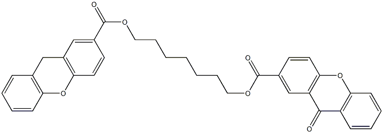 9-Oxo[2,2'-[heptamethylenebis(oxycarbonyl)]bis[9H-xanthene]] 结构式