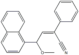 4-Methoxy-2-phenyl-4-(1-naphtyl)-2-butenenitrile 结构式