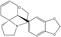 (5S,10S)-1-(2-Chloroethyl)-10-(1,3-benzodioxol-5-yl)-1-azaspiro[4.5]dec-7-ene 结构式