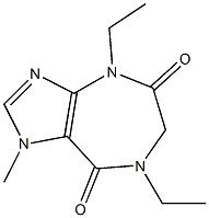 1,4,6,7-Tetrahydro-4,7-diethyl-1-methylimidazo[4,5-e][1,4]diazepine-5,8-dione 结构式