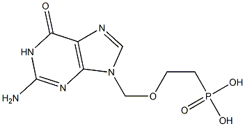 2-[(2-Amino-1,6-dihydro-6-oxo-9H-purin)-9-ylmethoxy]ethylphosphonic acid 结构式