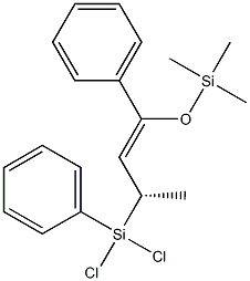 (1Z,3S)-1-Phenyl-1-(trimethylsilyloxy)-3-[dichloro(phenyl)silyl]-1-butene 结构式