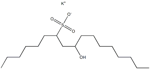 9-Hydroxyheptadecane-7-sulfonic acid potassium salt 结构式