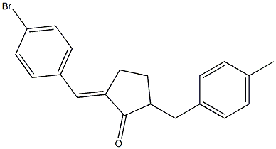 2-[(E)-4-Bromobenzylidene]-5-(4-methylbenzyl)cyclopentan-1-one 结构式