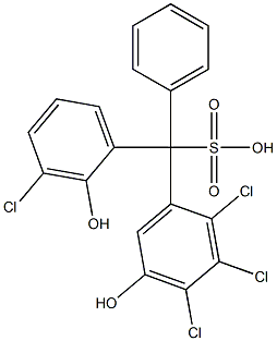 (3-Chloro-2-hydroxyphenyl)(2,3,4-trichloro-5-hydroxyphenyl)phenylmethanesulfonic acid 结构式