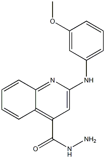 2-(3-Methoxyphenylamino)quinoline-4-carbohydrazide 结构式