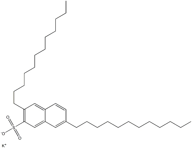 3,7-Didodecyl-2-naphthalenesulfonic acid potassium salt 结构式