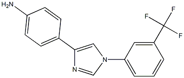 4-[1-[3-(Trifluoromethyl)phenyl]-1H-imidazol-4-yl]aniline 结构式