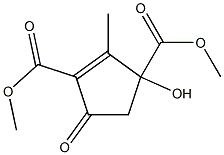 4-Hydroxy-3-methyl-1-oxo-2-cyclopentene-2,4-dicarboxylic acid dimethyl ester 结构式