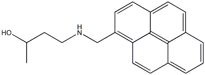 1-(3-Hydroxybutylaminomethyl)pyrene 结构式