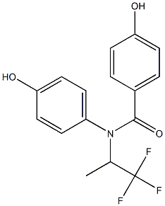 N-(2,2,2-Trifluoro-1-methylethyl)-N-(4-hydroxyphenyl)-4-hydroxybenzamide 结构式