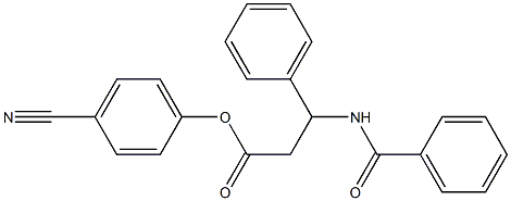 3-Benzoylamino-3-phenylpropionic acid 4-cyanophenyl ester 结构式