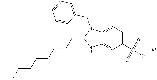 1-Benzyl-2,3-dihydro-2-nonyl-1H-benzimidazole-5-sulfonic acid potassium salt 结构式