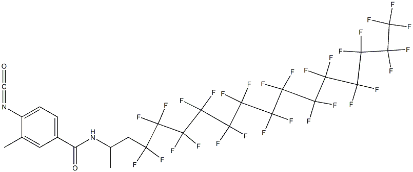 4-Isocyanato-3-methyl-N-[2-(nonacosafluorotetradecyl)-1-methylethyl]benzamide 结构式