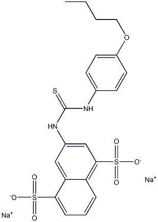 3-[3-(p-Butoxyphenyl)thioureido]-1,5-naphthalenedisulfonic acid disodium salt 结构式