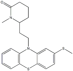 6-[2-[2-(Methylthio)-10H-phenothiazin-10-yl]ethyl]-1-methylpiperidin-2-one 结构式