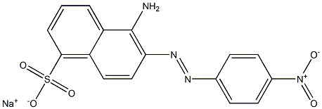 5-Amino-6-[(4-nitrophenyl)azo]naphthalene-1-sulfonic acid sodium salt 结构式