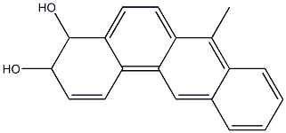 3,4-Dihydro-3,4-dihydroxy-7-methylbenz[a]anthracene 结构式