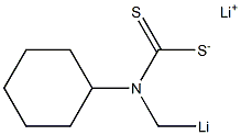 N-Cyclohexyl-N-(lithiomethyl)dithiocarbamic acid lithium salt 结构式