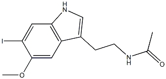 N-[2-(6-Iodo-5-methoxy-1H-indol-3-yl)ethyl]acetamide 结构式