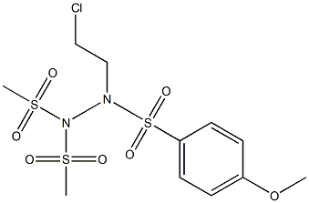 1-(2-Chloroethyl)-2,2-bis(methylsulfonyl)-1-(4-methoxyphenylsulfonyl)hydrazine 结构式