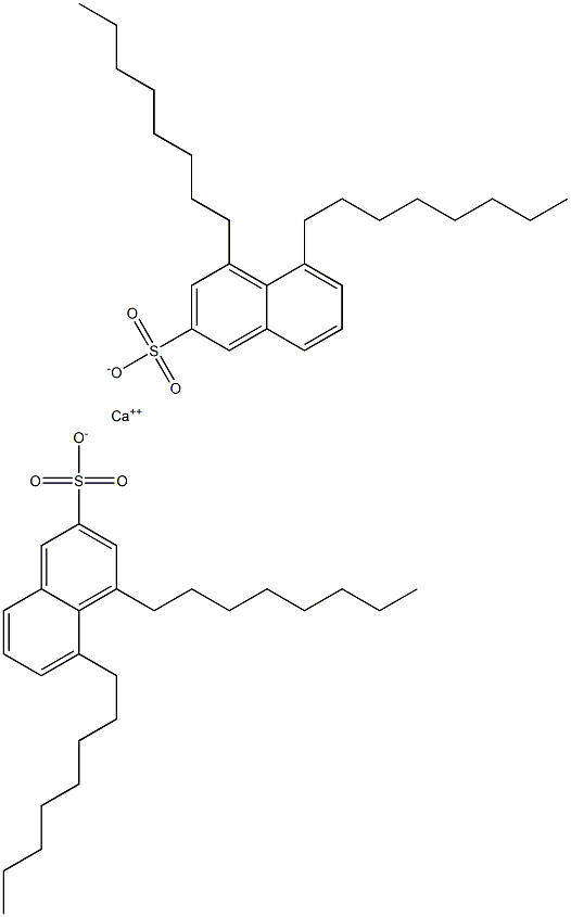 Bis(4,5-dioctyl-2-naphthalenesulfonic acid)calcium salt 结构式