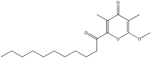 6-Methoxy-3,5-dimethyl-2-(1-oxoundecyl)-4H-pyran-4-one 结构式