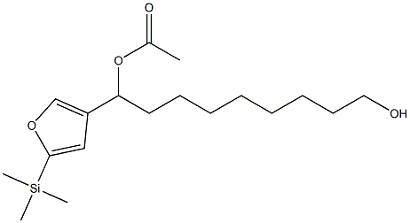Acetic acid 1-[5-(trimethylsilyl)-3-furyl]-9-hydroxynonyl ester 结构式