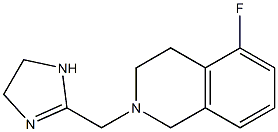 2-[[(1,2,3,4-Tetrahydro-5-fluoroisoquinolin)-2-yl]methyl]-4,5-dihydro-1H-imidazole 结构式