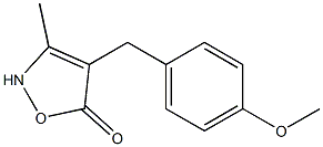 4-(4-Methoxybenzyl)-3-methylisoxazol-5(2H)-one 结构式