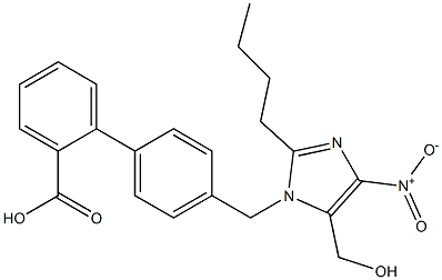 4'-[(2-Butyl-5-hydroxymethyl-4-nitro-1H-imidazol-1-yl)methyl]-1,1'-biphenyl-2-carboxylic acid 结构式