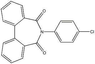 6-(4-Chlorophenyl)-5H-dibenz[c,e]azepine-5,7(6H)-dione 结构式