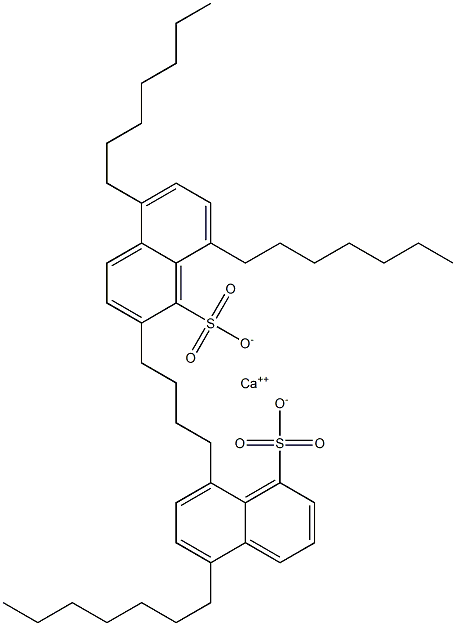 Bis(5,8-diheptyl-1-naphthalenesulfonic acid)calcium salt 结构式