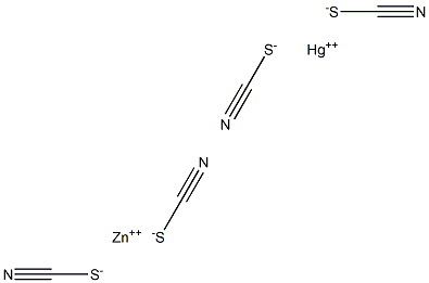 Mercury(II) zinc thiocyanate 结构式