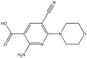 2-Amino-5-cyano-6-morpholino-3-pyridinecarboxylic acid 结构式