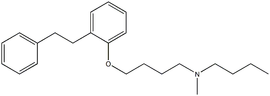 4-[2-(2-Phenylethyl)phenoxy]-N-butyl-N-methylbutan-1-amine 结构式