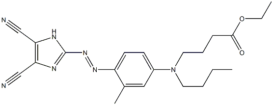 4-[N-Butyl-N-[4-(4,5-dicyano-1H-imidazol-2-ylazo)-3-methylphenyl]amino]butyric acid ethyl ester 结构式