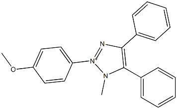 1-Methyl-4,5-diphenyl-2-(p-methoxyphenyl)-1H-1,2,3-triazol-2-ium 结构式