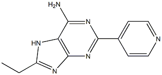 8-Ethyl-2-(4-pyridinyl)adenine 结构式