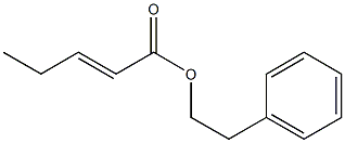 2-Pentenoic acid 2-phenylethyl ester 结构式