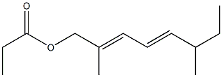 Propionic acid 2,6-dimethyl-2,4-octadienyl ester 结构式