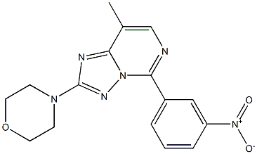 2-Morpholino-5-[3-nitrophenyl]-8-methyl[1,2,4]triazolo[1,5-c]pyrimidine 结构式