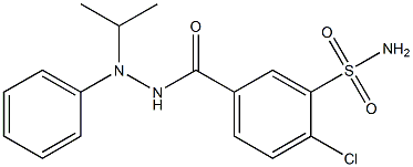N-[Isopropylphenylamino]-4-chloro-3-sulfamoylbenzamide 结构式