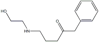 1-Benzyl-4-[(2-hydroxyethyl)amino]-1-butanone 结构式