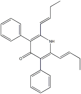 2,6-Di(1-butenyl)-3,5-diphenylpyridin-4(1H)-one 结构式