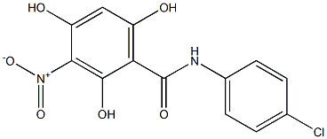 2,4,6-Trihydroxy-3-nitro-N-(4-chlorophenyl)benzamide 结构式