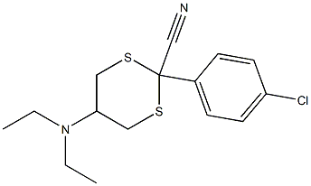 2-(4-Chlorophenyl)-5-(diethylamino)-1,3-dithiane-2-carbonitrile 结构式